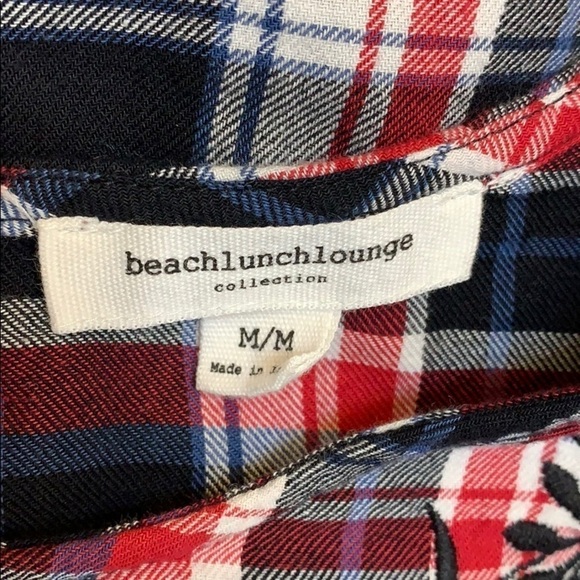 Beachlunchlounge Silvie Embroidered Peplum Top SzM - Picture 7 of 8